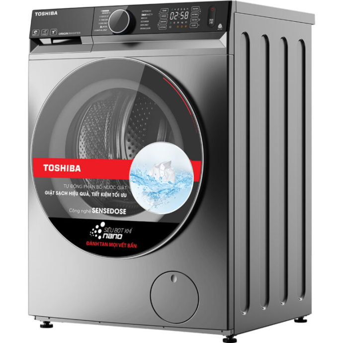 Máy giặt sấy Toshiba Inverter giặt 10.5 kg – sấy 7 kg TWD-BM115GF4V(SK)