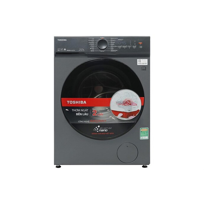 Máy giặt sấy Toshiba Inverter giặt 10.5 kg - sấy 7 kg TWD-T21BU115UWV(MG)