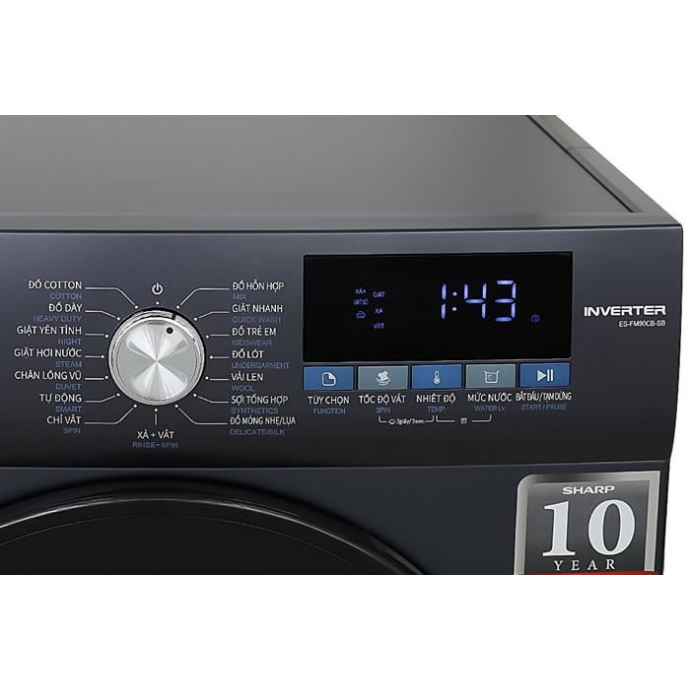 Máy giặt Sharp Inverter 11 kg ES-FM110CB-SB