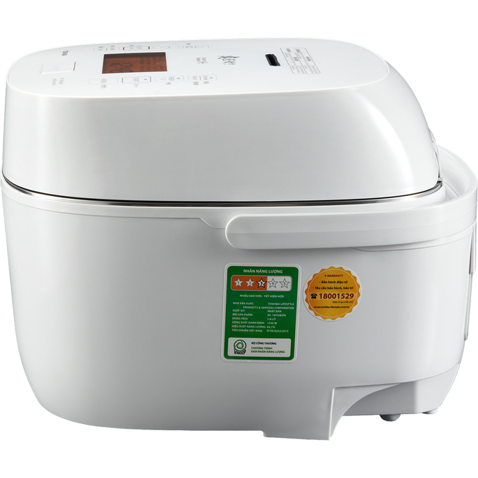 Nồi cơm áp suất cao tần Toshiba 1.8 lít RC-18VXWVN(W)