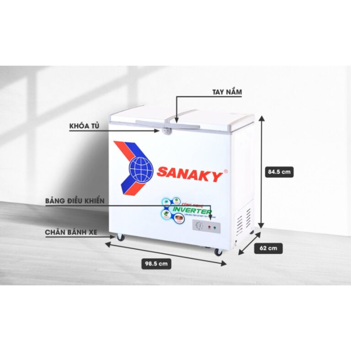 Tủ đông Sanaky Inverter 250 lít VH-2599A3