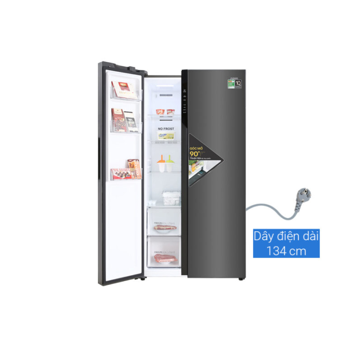 Tủ lạnh Aqua Inverter 541 lít AQR-S541XA(BL)