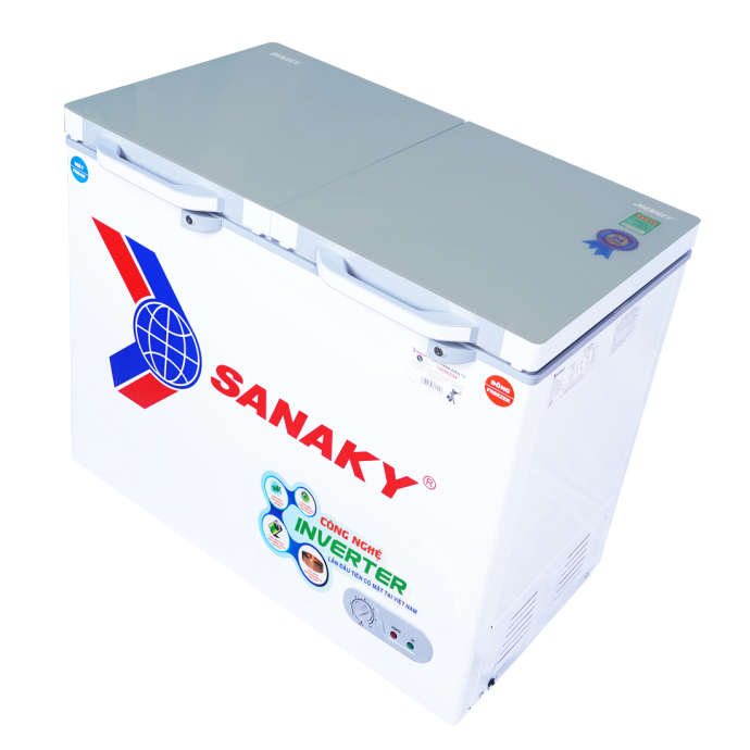 Tủ Đông mặt kính cường lực Sanaky 220 lít VH-2899W4K