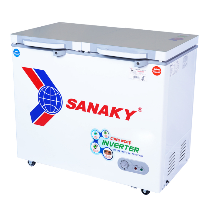 Tủ Đông mặt kính cường lực Sanaky 220 lít VH-2899W4K